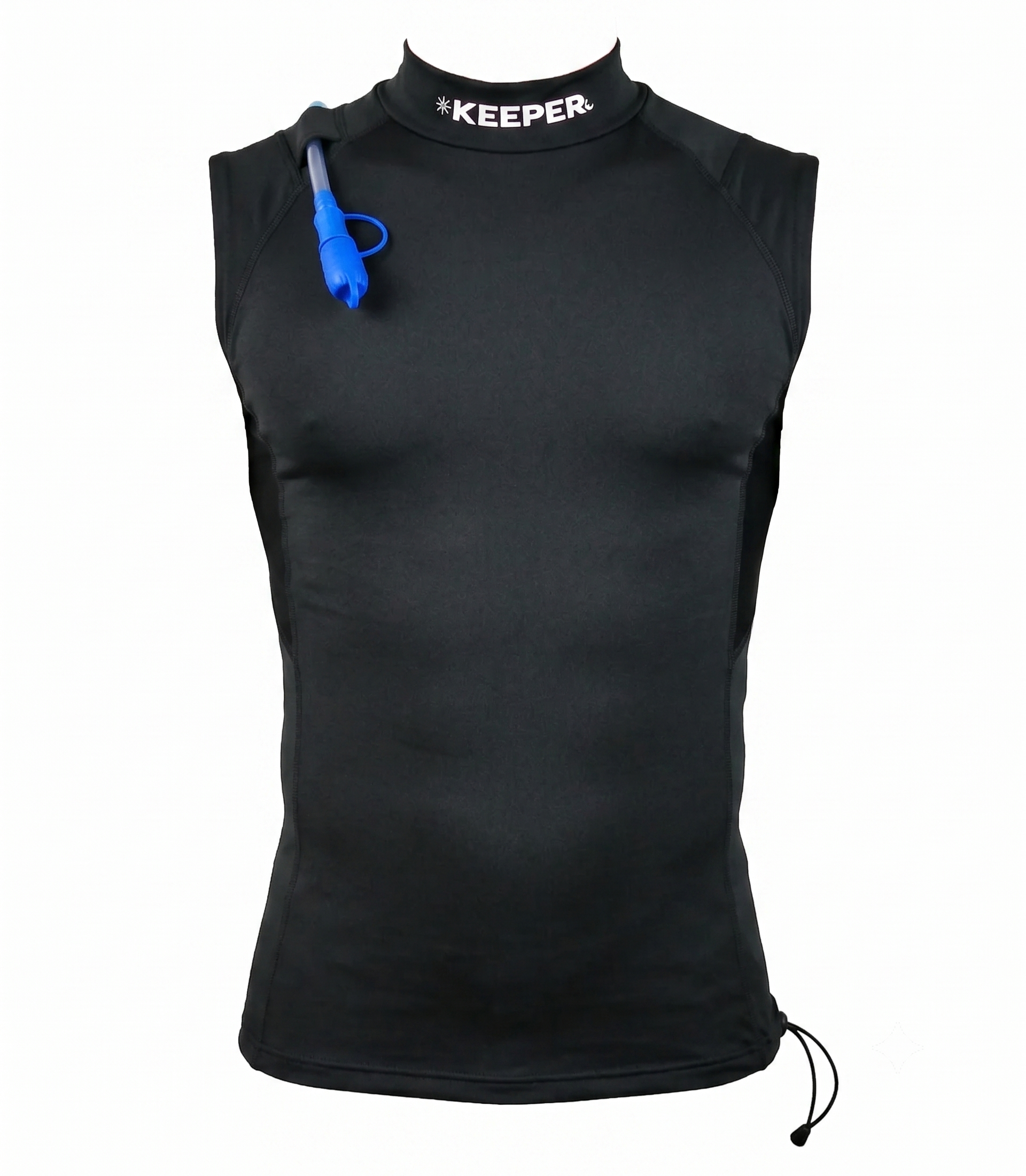 LEAP BLACK Solid Edition | גופיית גלישה שחורה עם שלוקר | KEEPER ישראל