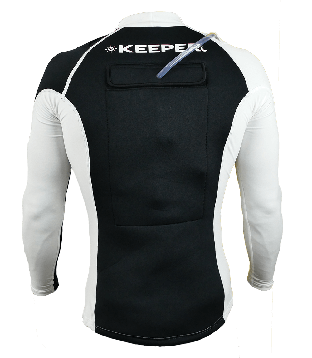 SPLASHER KEEPER long sleeve rash guard back view UPF 50+